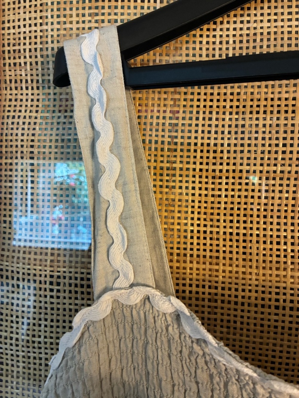 ASOS Curve Light Gray Maxi Sundress with White Trim - Picture 4 of 6